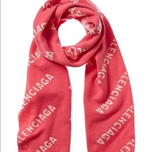 Balenciaga Logo Wool-Blend Scarf